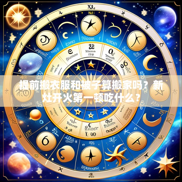 提前搬衣服和被子算搬家吗？新灶开火第一顿吃什么？