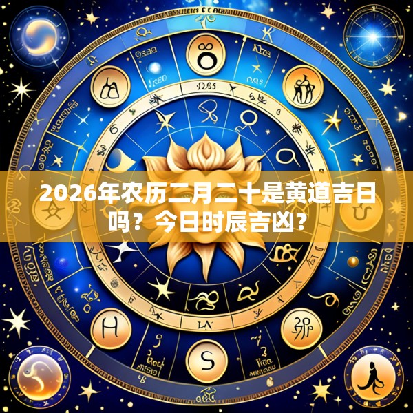 2026年农历二月二十是黄道吉日吗?今日时辰吉凶?