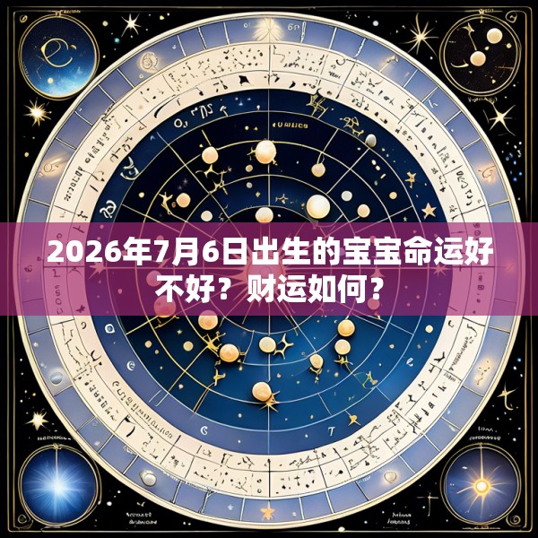 2026年7月6日出生的宝宝命运好不好？财运如何？