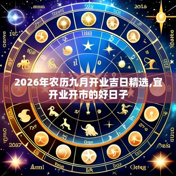 2026年农历九月开业吉日精选,宜开业开市的好日子