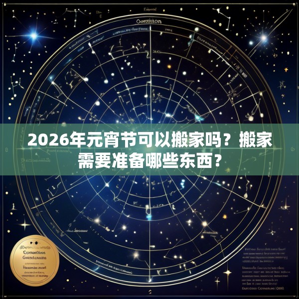 2026年元宵节可以搬家吗?搬家需要准备哪些东西?