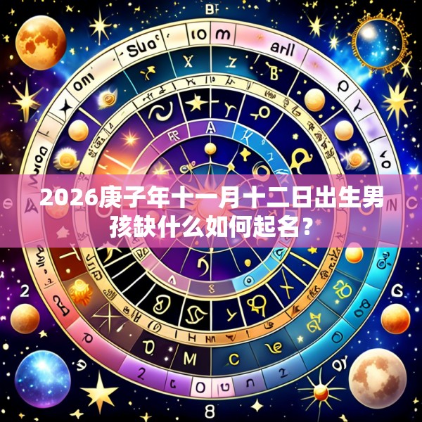 2026庚子年十一月十二日出生男孩缺什么如何起名？