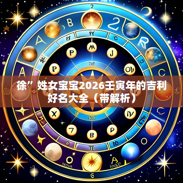 徐”姓女宝宝2026壬寅年的吉利好名大全(带解析)