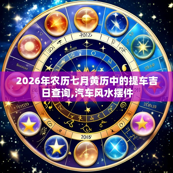 2026年农历七月黄历中的提车吉日查询,汽车风水摆件
