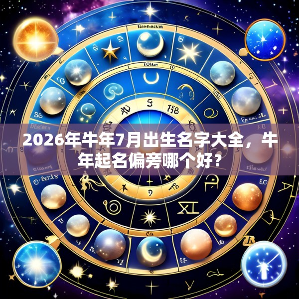 2026年牛年7月出生名字大全,牛年起名偏旁哪个好?