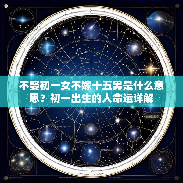 不娶初一女不嫁十五男是什么意思？初一出生的人命运详解