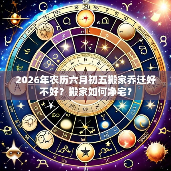 2026年农历六月初五搬家乔迁好不好？搬家如何净宅？
