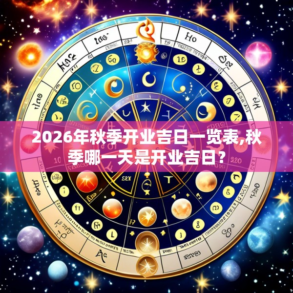 2026年秋季开业吉日一览表,秋季哪一天是开业吉日?