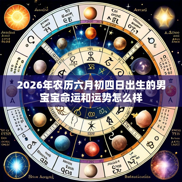2026年农历六月初四日出生的男宝宝命运和运势怎么样