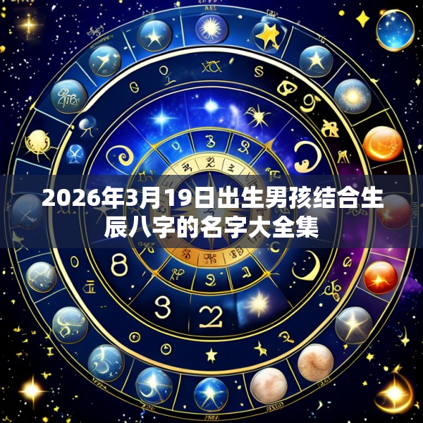 2026年3月19日出生男孩结合生辰八字的名字大全集