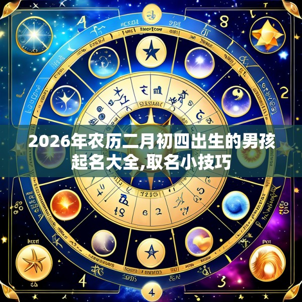 2026年农历二月初四出生的男孩起名大全,取名小技巧