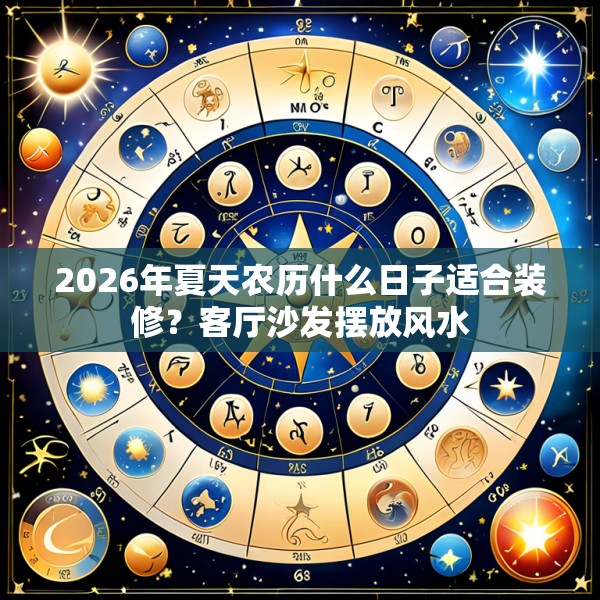 2026年夏天农历什么日子适合装修？客厅沙发摆放风水