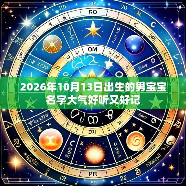 2026年10月13日出生的男宝宝名字大气好听又好记