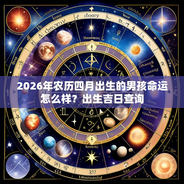 2026年农历四月出生的男孩命运怎么样？出生吉日查询