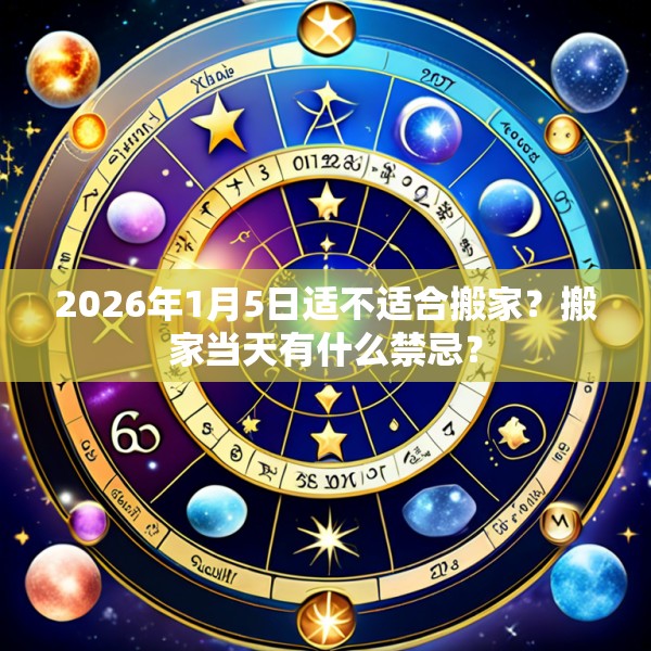 2026年1月5日适不适合搬家?搬家当天有什么禁忌?
