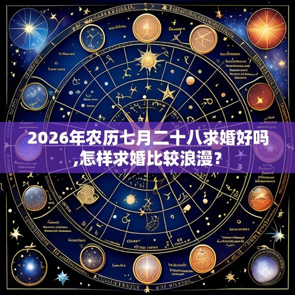 2026年农历七月二十八求婚好吗,怎样求婚比较浪漫?