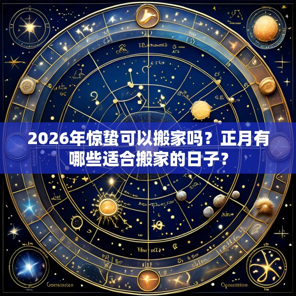 2026年惊蛰可以搬家吗？正月有哪些适合搬家的日子？