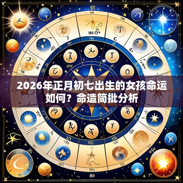 2026年正月初七出生的女孩命运如何？命造简批分析