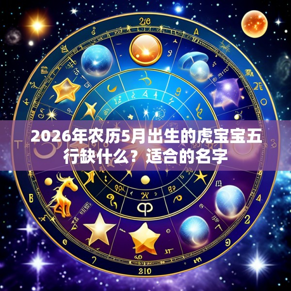 2026年农历5月出生的虎宝宝五行缺什么？适合的名字