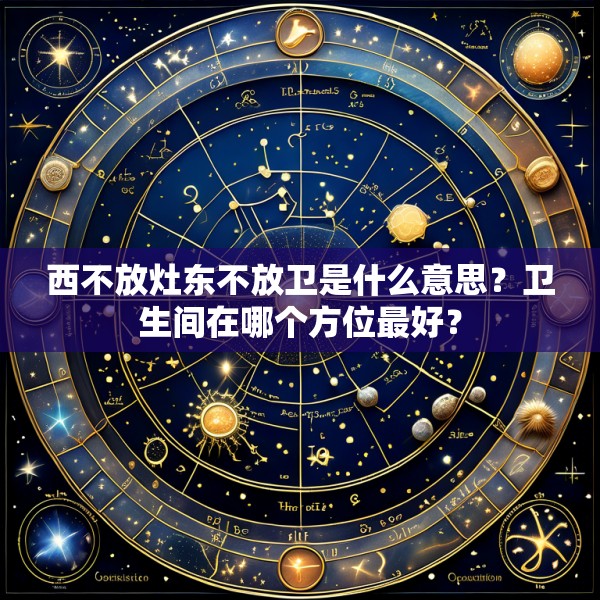 西不放灶东不放卫是什么意思?卫生间在哪个方位最好?