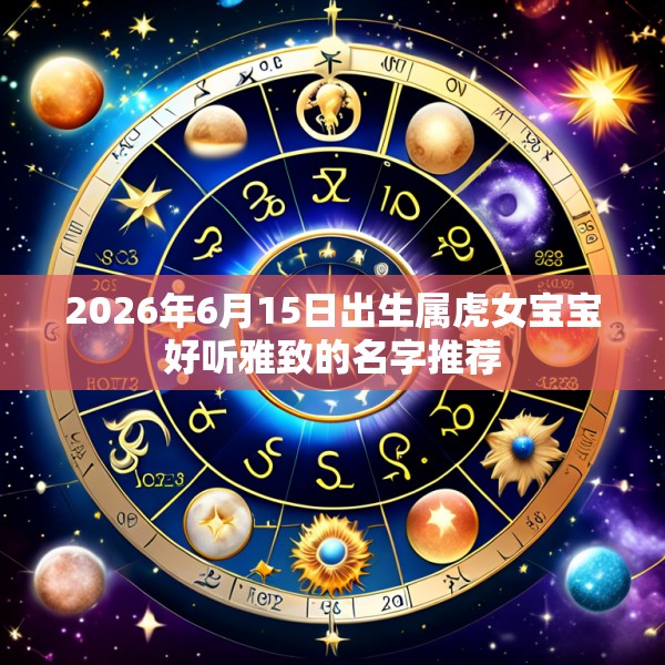 2026年6月15日出生属虎女宝宝好听雅致的名字推荐