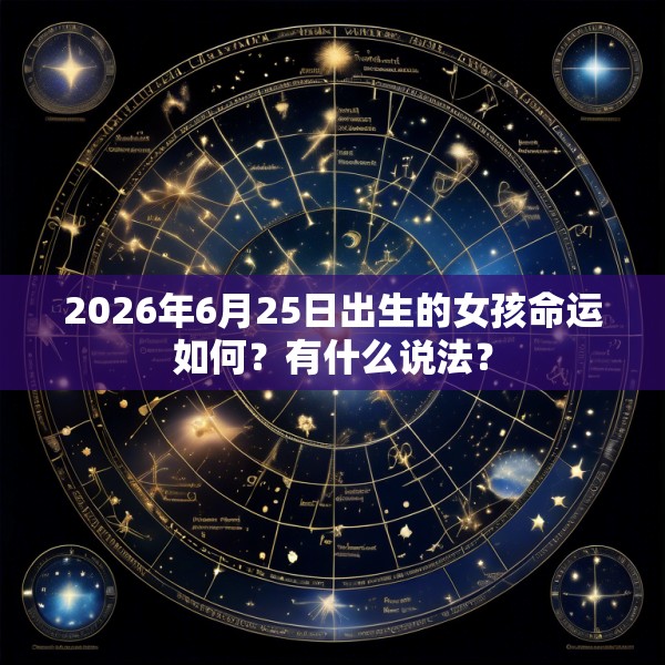 2026年6月25日出生的女孩命运如何?有什么说法?