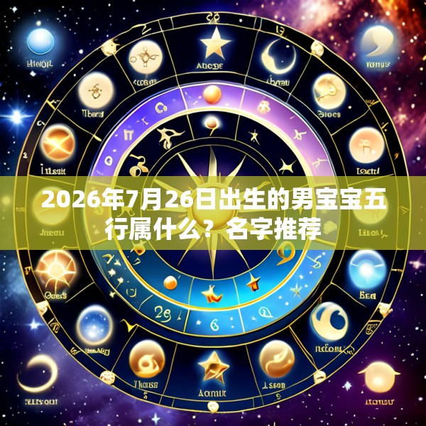 2026年7月26日出生的男宝宝五行属什么？名字推荐