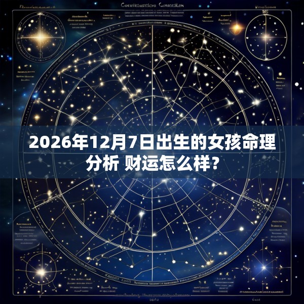 2026年12月7日出生的女孩命理分析 财运怎么样？