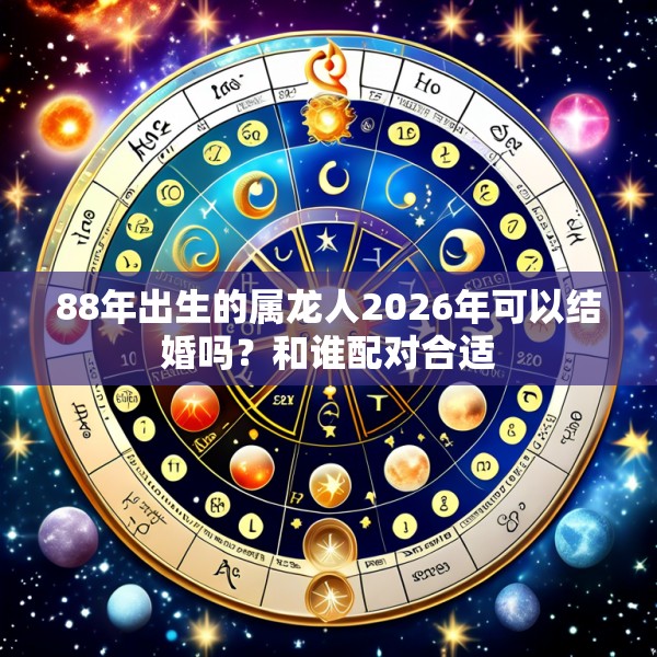 88年出生的属龙人2026年可以结婚吗?和谁配对合适