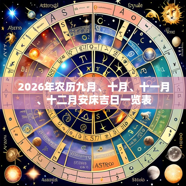 2026年农历九月、十月、十一月、十二月安床吉日一览表