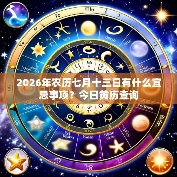 2026年农历七月十三日有什么宜忌事项？今日黄历查询