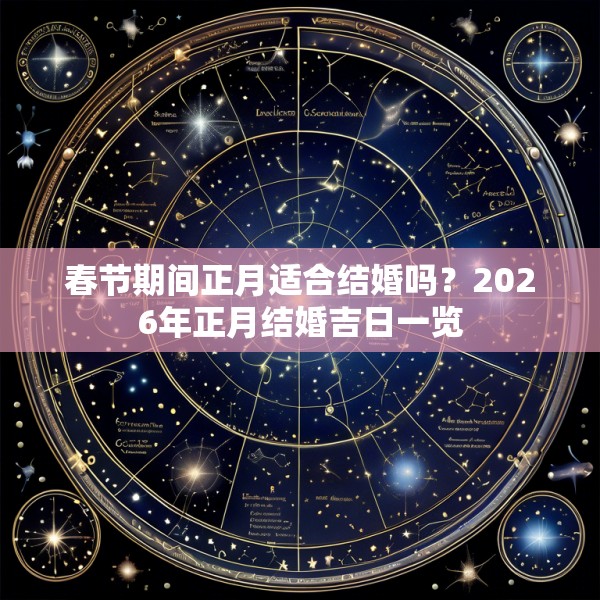 春节期间正月适合结婚吗？2026年正月结婚吉日一览