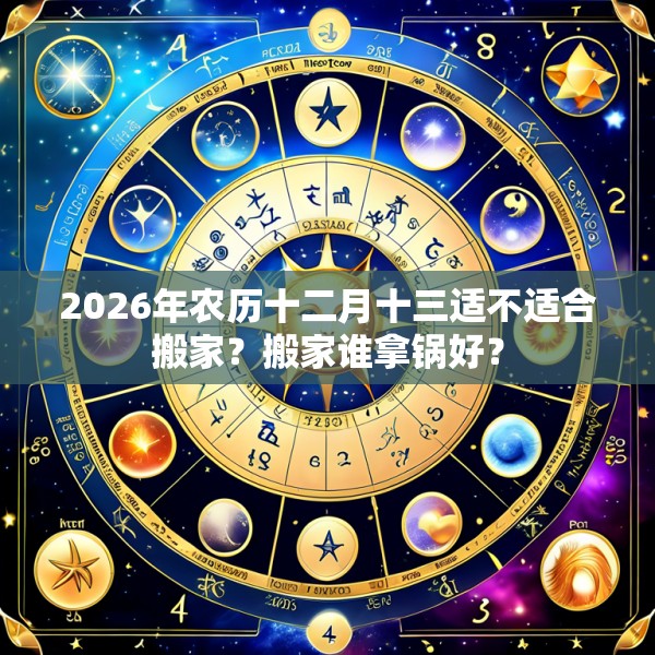2026年农历十二月十三适不适合搬家?搬家谁拿锅好?