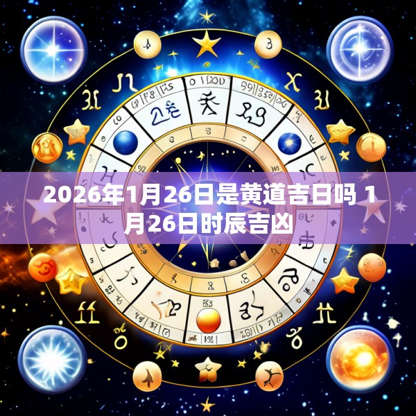2026年1月26日是黄道吉日吗 1月26日时辰吉凶