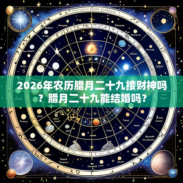 2026年农历腊月二十九接财神吗？腊月二十九能结婚吗？