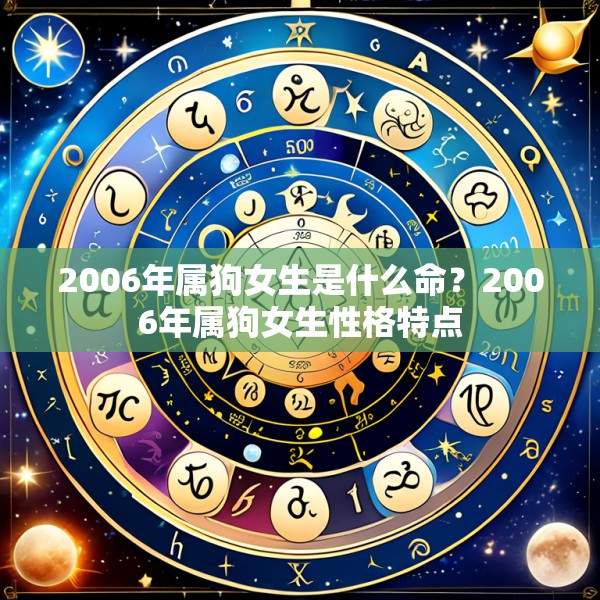 2006年属狗女生是什么命？2006年属狗女生性格特点