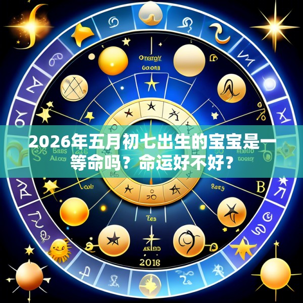 2026年五月初七出生的宝宝是一等命吗？命运好不好？