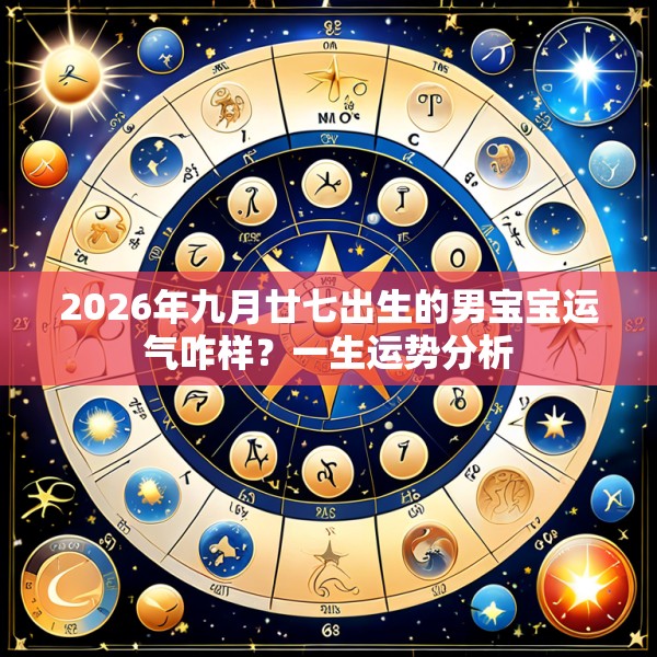 2026年九月廿七出生的男宝宝运气咋样？一生运势分析