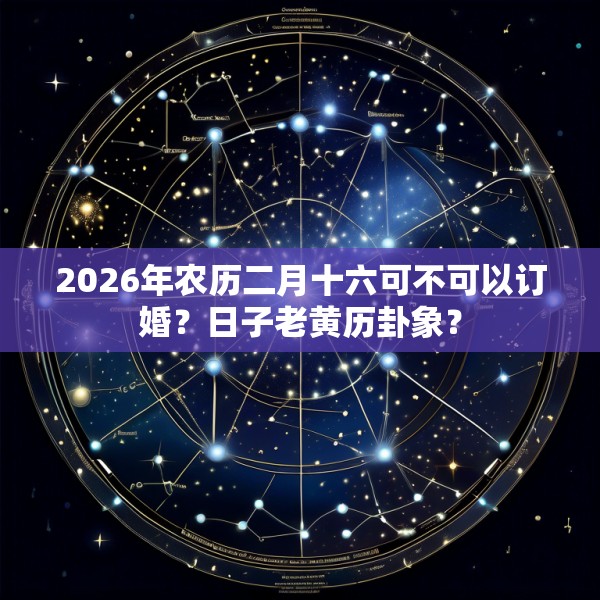 2026年农历二月十六可不可以订婚?日子老黄历卦象?