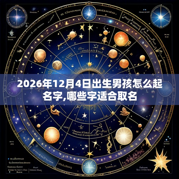 2026年12月4日出生男孩怎么起名字,哪些字适合取名