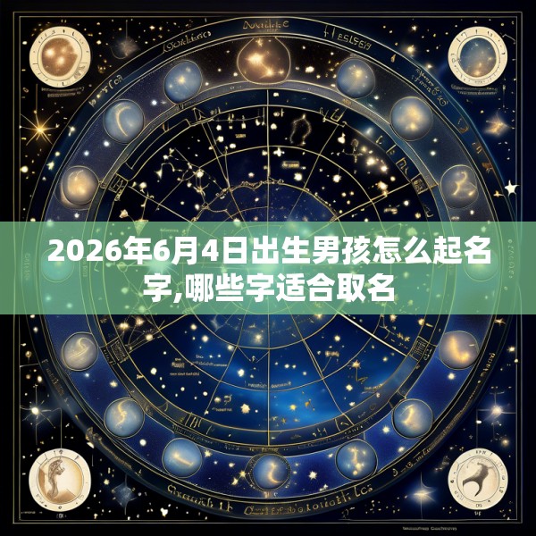 2026年6月4日出生男孩怎么起名字,哪些字适合取名