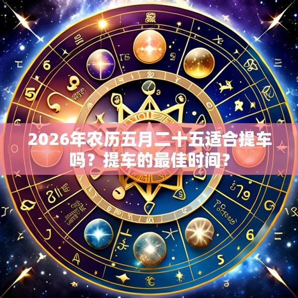 2026年农历五月二十五适合提车吗?提车的最佳时间?