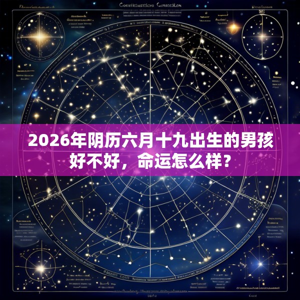 2026年阴历六月十九出生的男孩好不好，命运怎么样？