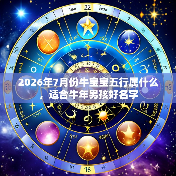 2026年7月份牛宝宝五行属什么,适合牛年男孩好名字