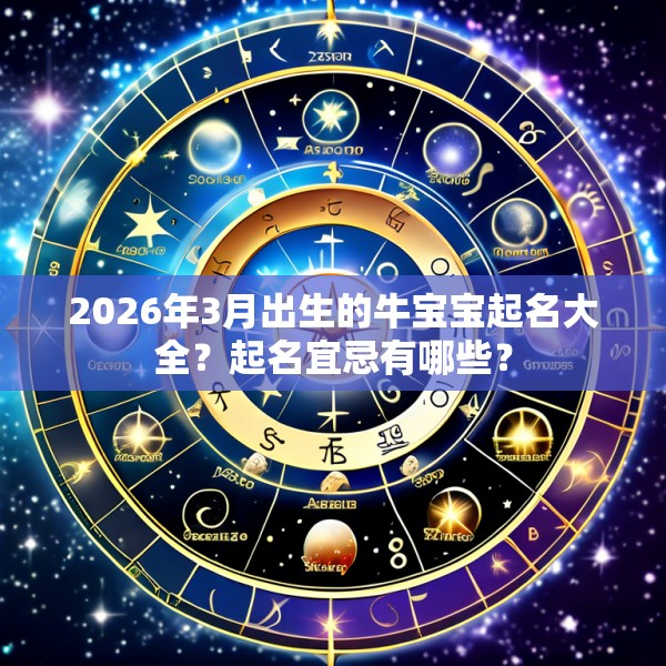 2026年3月出生的牛宝宝起名大全?起名宜忌有哪些?