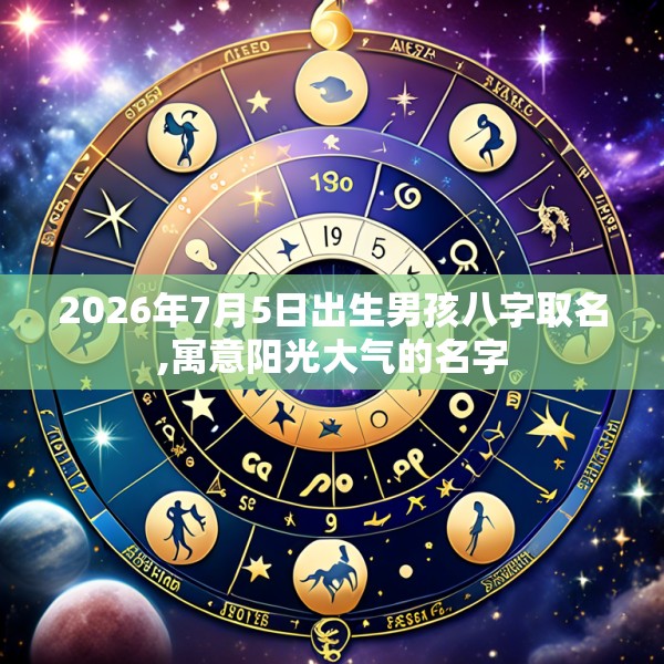 2026年7月5日出生男孩八字取名,寓意阳光大气的名字
