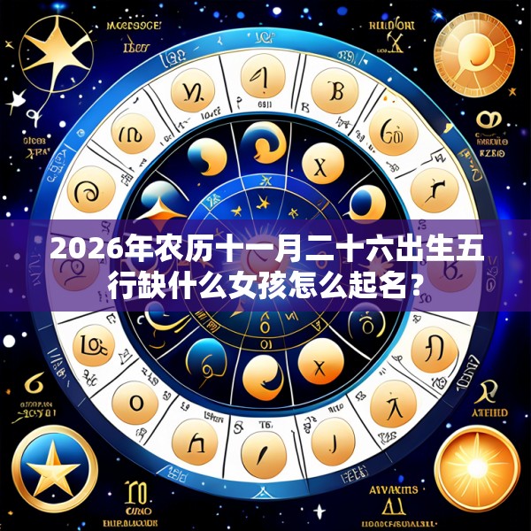 2026年农历十一月二十六出生五行缺什么女孩怎么起名？