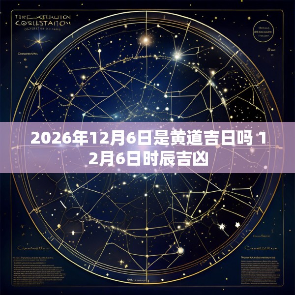 2026年12月6日是黄道吉日吗 12月6日时辰吉凶