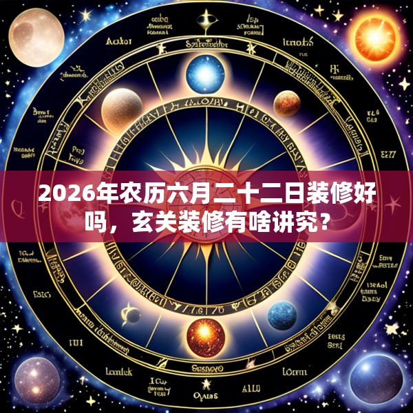 2026年农历六月二十二日装修好吗，玄关装修有啥讲究？
