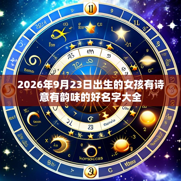 2026年9月23日出生的女孩有诗意有韵味的好名字大全
